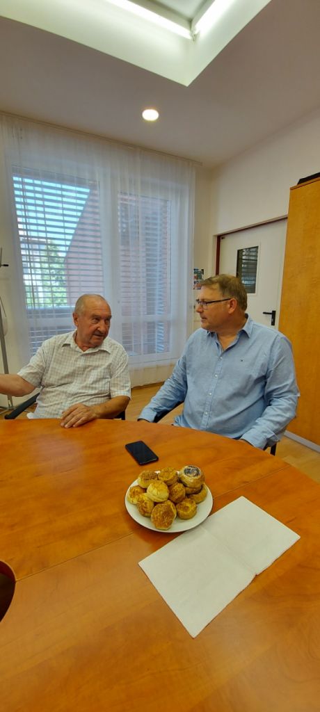 Dr. Vass György és Dr. Mokán István polgármesterek a megbeszélésen